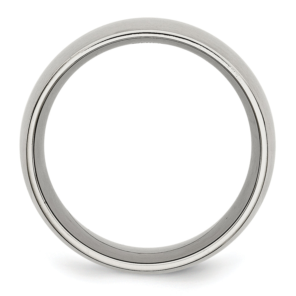 Brushed Comfort-Fit Wedding Band in Stainless Steel, 12mm