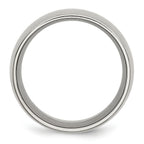 Brushed Comfort-Fit Wedding Band in Stainless Steel, 12mm
