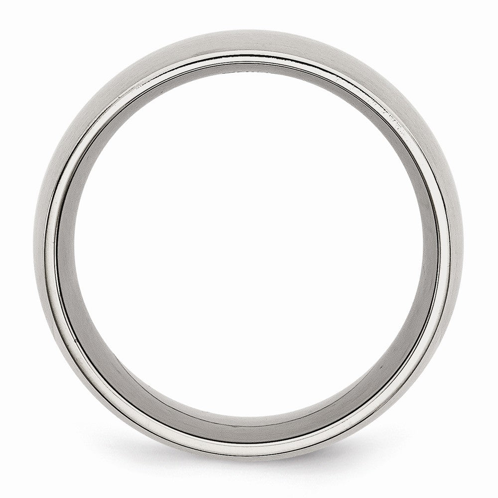 Sophia Jewelers Stainless Steel 12mm Brushed Wedding Band Domed Engravable
