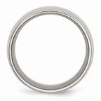 Brushed Comfort-Fit Wedding Band in Stainless Steel, 12mm