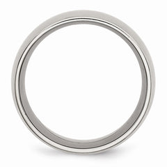 Sophia Jewelers Stainless Steel 12mm Brushed Wedding Band Domed Engravable