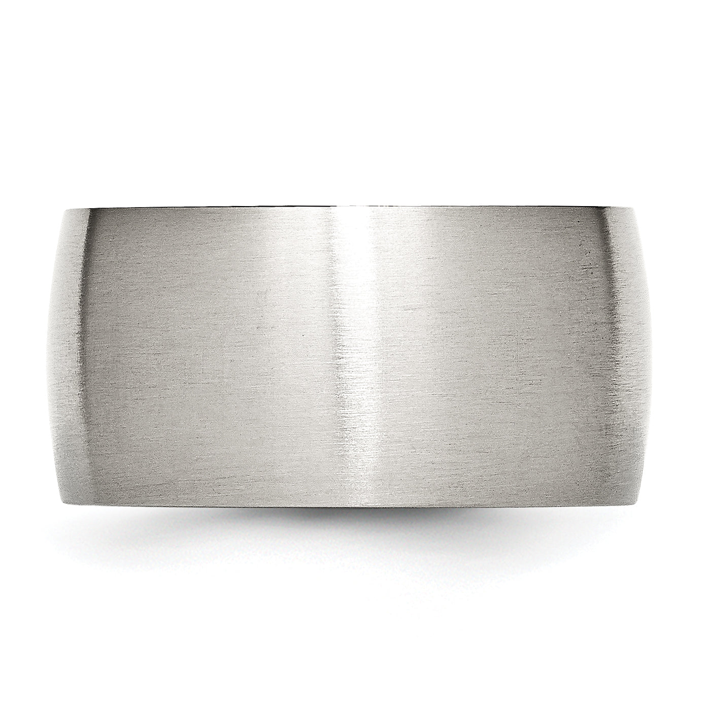 Brushed Comfort-Fit Wedding Band in Stainless Steel, 12mm