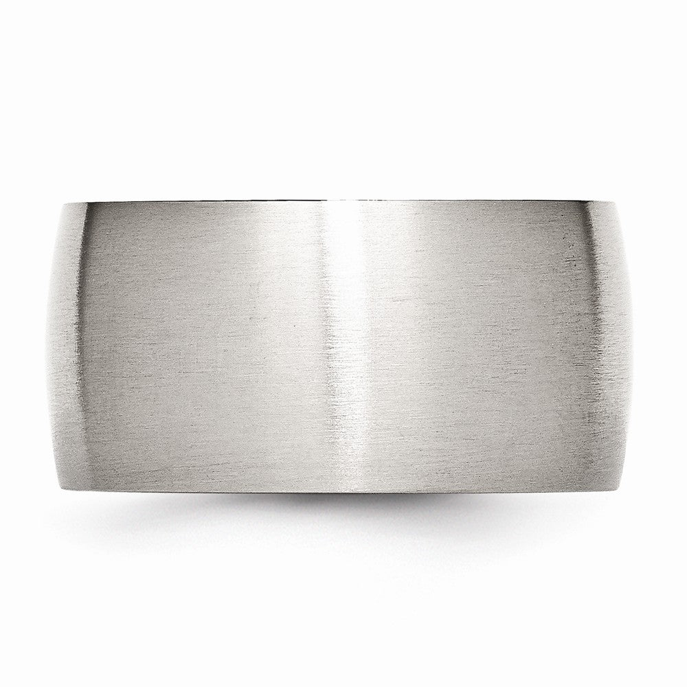 Sophia Jewelers Stainless Steel 12mm Brushed Wedding Band Domed Engravable