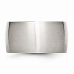 Brushed Comfort-Fit Wedding Band in Stainless Steel, 12mm
