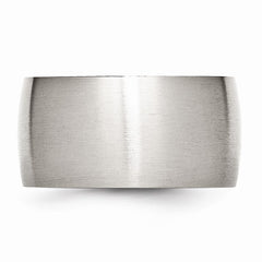 Sophia Jewelers Stainless Steel 12mm Brushed Wedding Band Domed Engravable