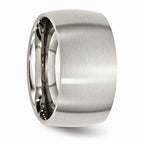 Brushed Comfort-Fit Wedding Band in Stainless Steel, 12mm