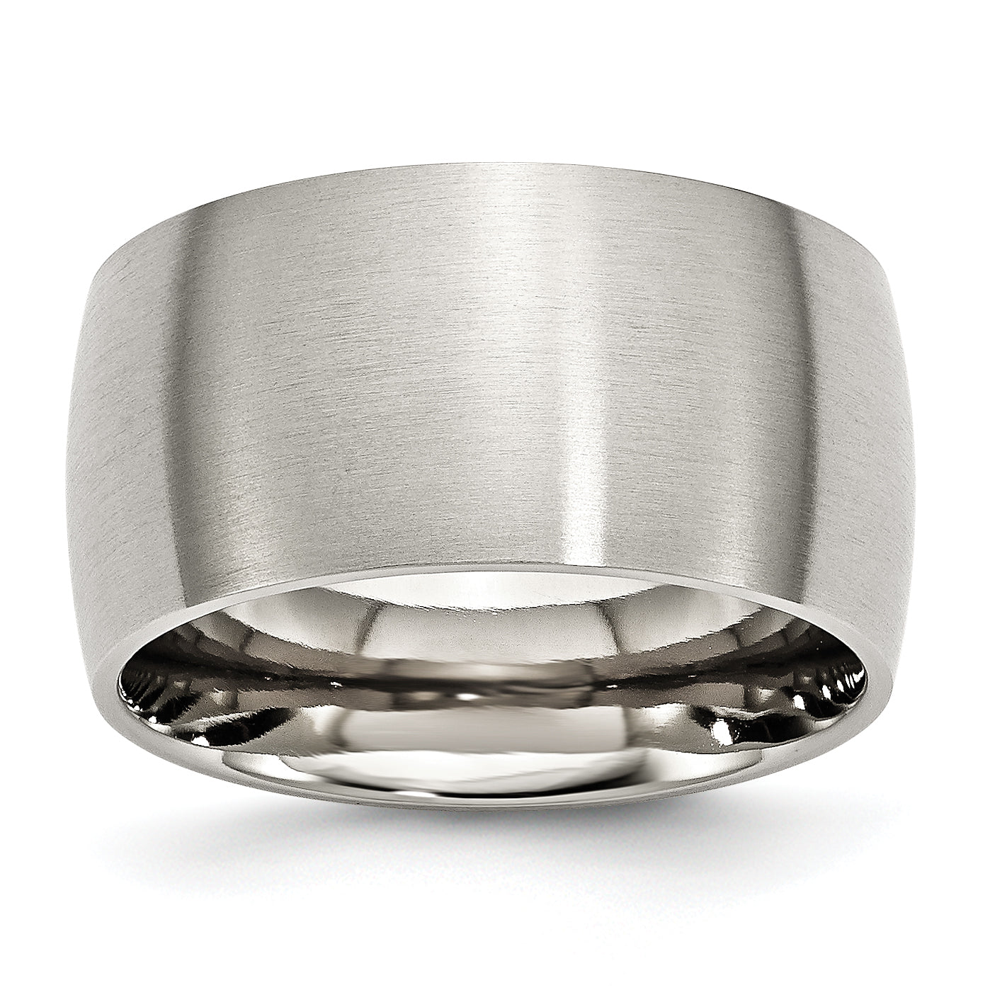 Stainless Steel Brushed 12mm Half Round Band Main image