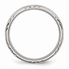 Criss-Cross Wedding Band in Stainless Steel, 6mm