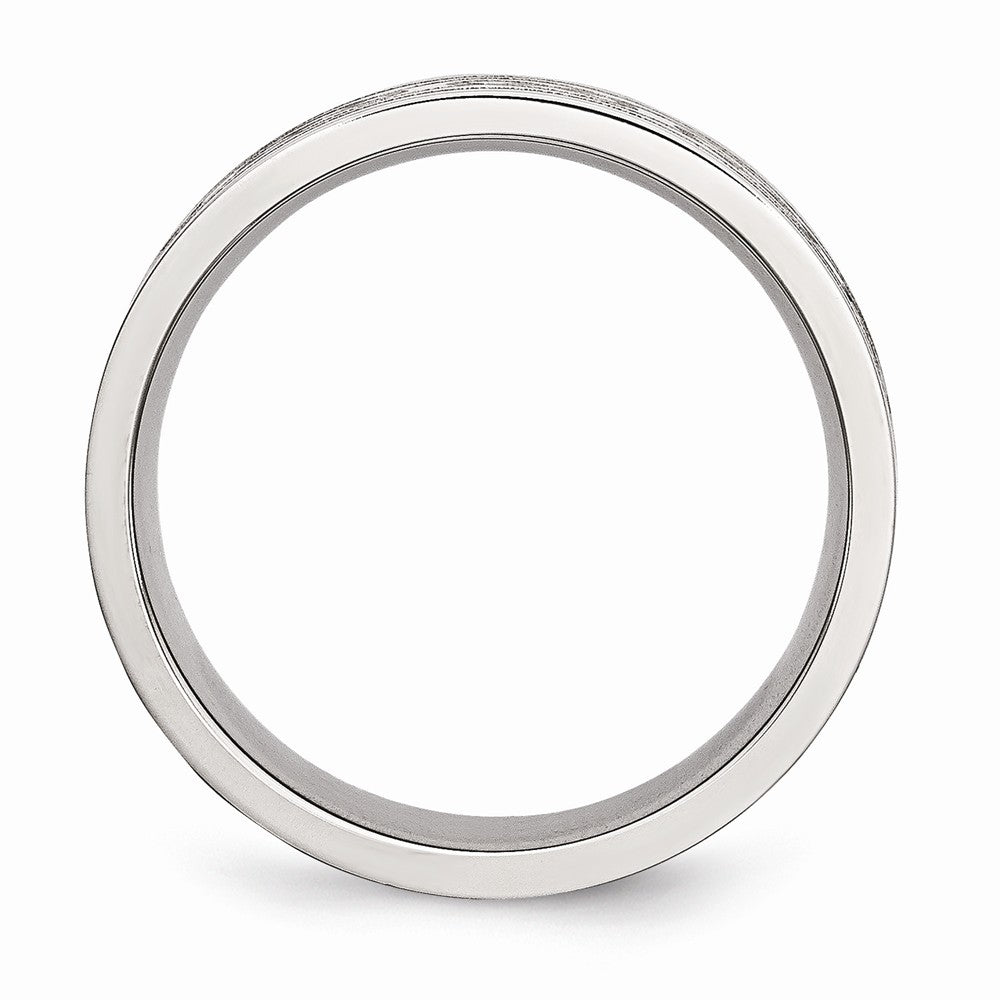 Stainless Steel Celtic Knot Wedding Band with Polished Laser Design