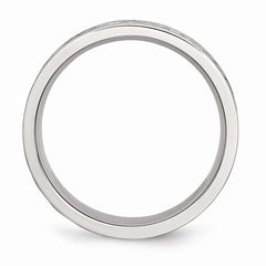Stainless Steel Celtic Knot Wedding Band with Polished Laser Design