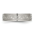 Celtic Laser-Etched Wedding Band in Stainless Steel, 6mm