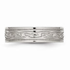 Celtic Laser-Etched Wedding Band in Stainless Steel, 6mm