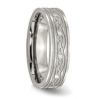 Celtic Laser-Etched Wedding Band in Stainless Steel, 6mm