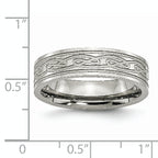 Celtic Laser-Etched Wedding Band in Stainless Steel, 6mm