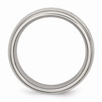 Sophia Jewelers Stainless Steel Engravable Wedding Band with Criss-Cross Design