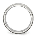 Beveled Edge Comfort-Fit Wedding Band in Stainless Steel, 8mm