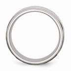 Beveled Edge Comfort-Fit Wedding Band in Stainless Steel, 8mm