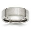 Beveled-Edge Comfort-Fit Wedding Band in Stainless Steel, 8mm