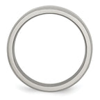 Beveled Edge Comfort-Fit Wedding Band in Stainless Steel, 6mm