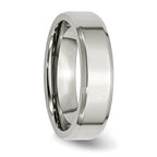 Beveled Edge Comfort-Fit Wedding Band in Stainless Steel, 6mm
