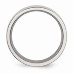 Carbon Fiber Inlay Wedding Band in Stainless Steel, 8mm
