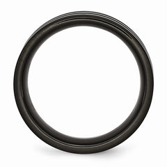Sophia Jewelers Stainless Steel Wedding Band with Black Carbon Fiber Inlay Engravable - 8