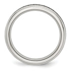 Stainless Steel Polished 4mm February Purple CZ Ring