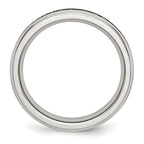 Stainless Steel Polished 4mm July Dark Pink CZ Ring