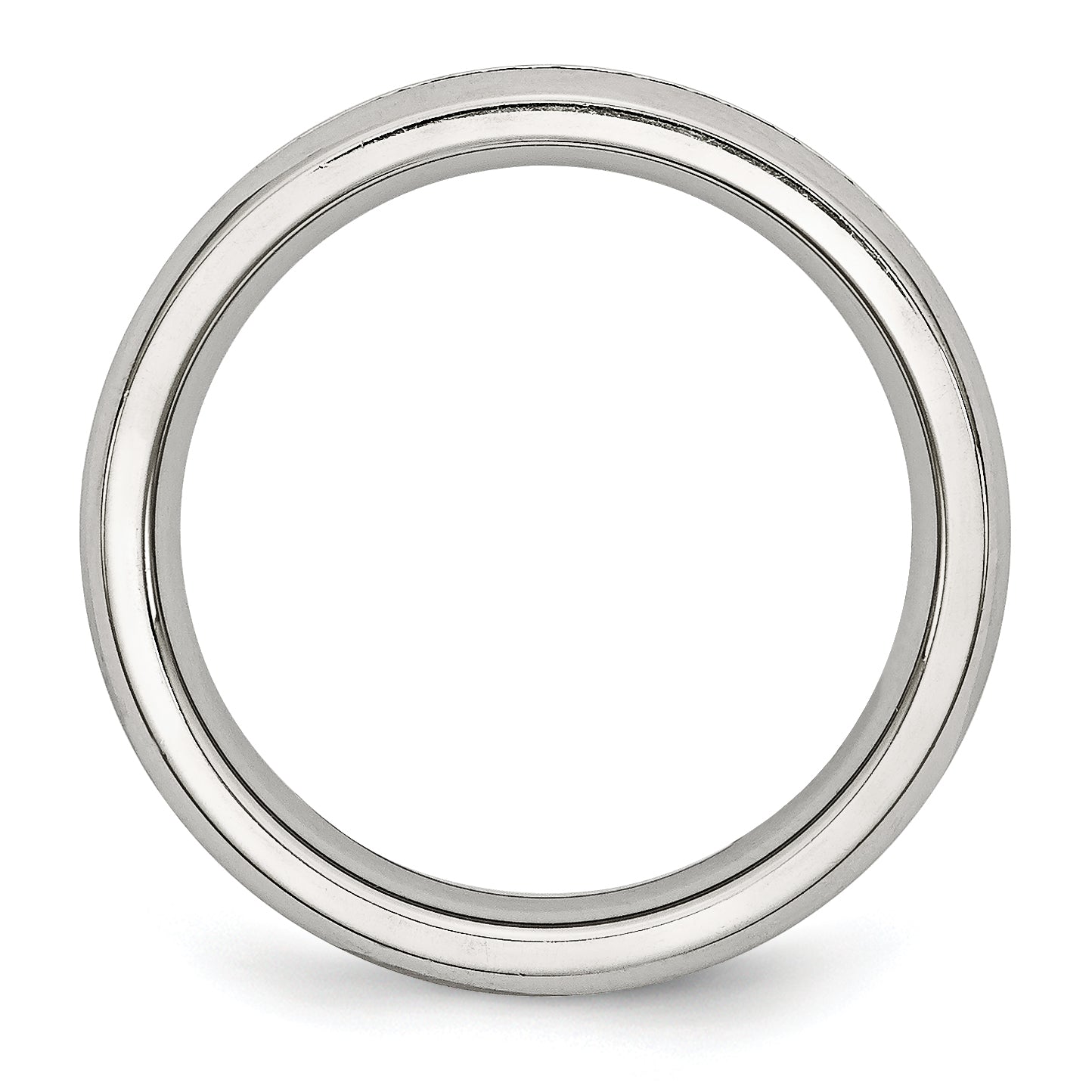 Stainless Steel Polished 4mm June Pink CZ Ring Secondary image