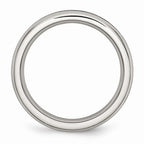 Stainless Steel May Green CZ Ring with Polished Finish 4mm Stackable