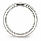 Stainless Steel Polished Ring with October Pink CZ Stone 4mm