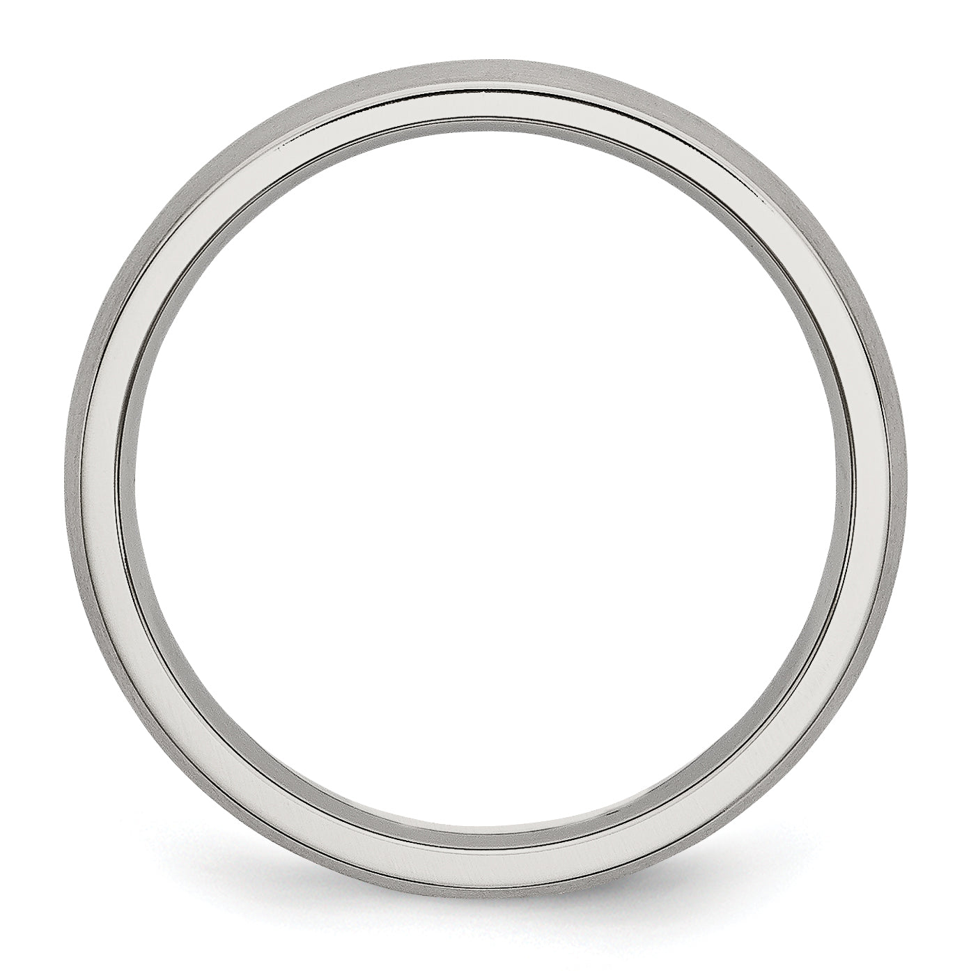 Brushed Comfort-Fit Wedding Band in Stainless Steel, 4mm Secondary image