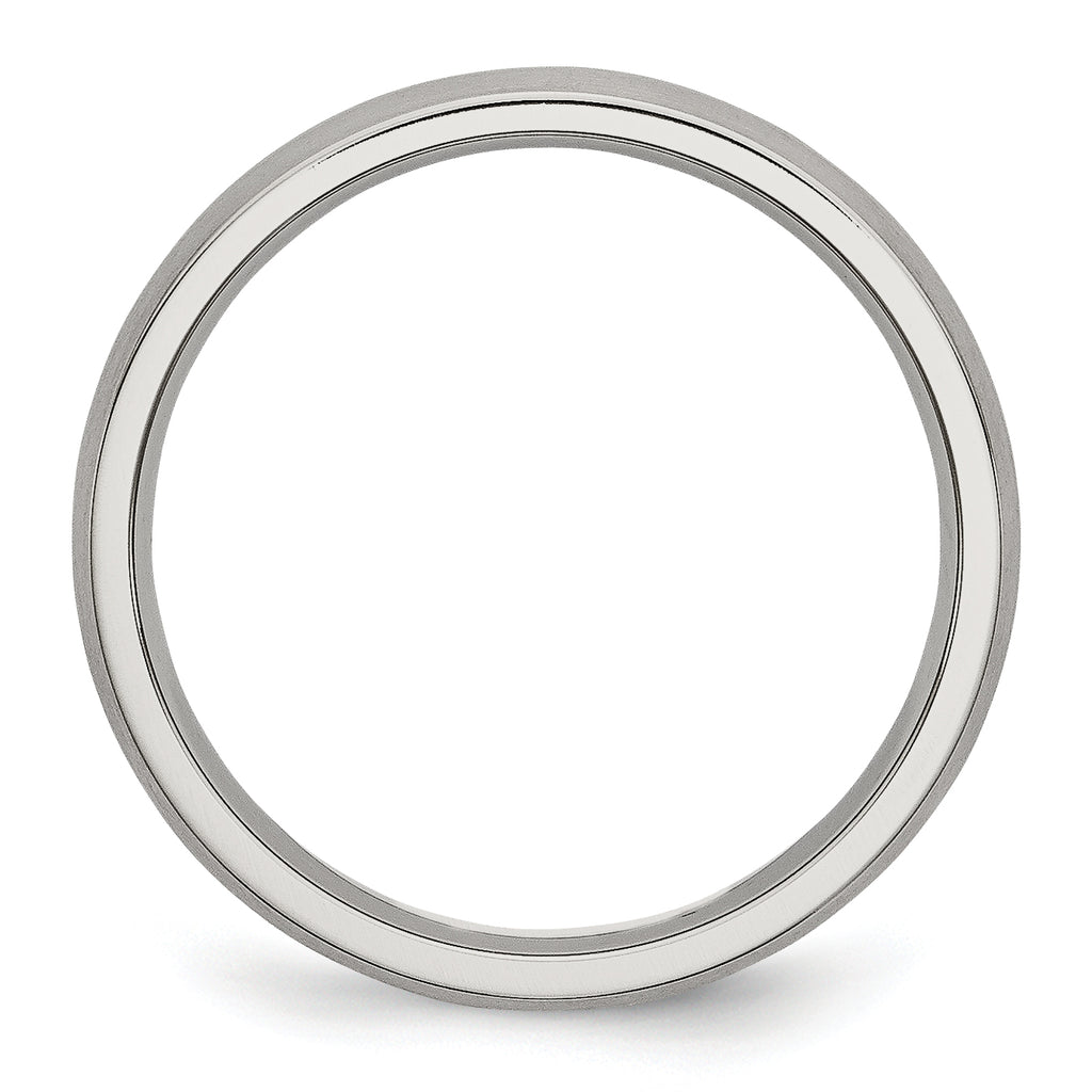 Brushed Comfort-Fit Wedding Band in Stainless Steel, 4mm