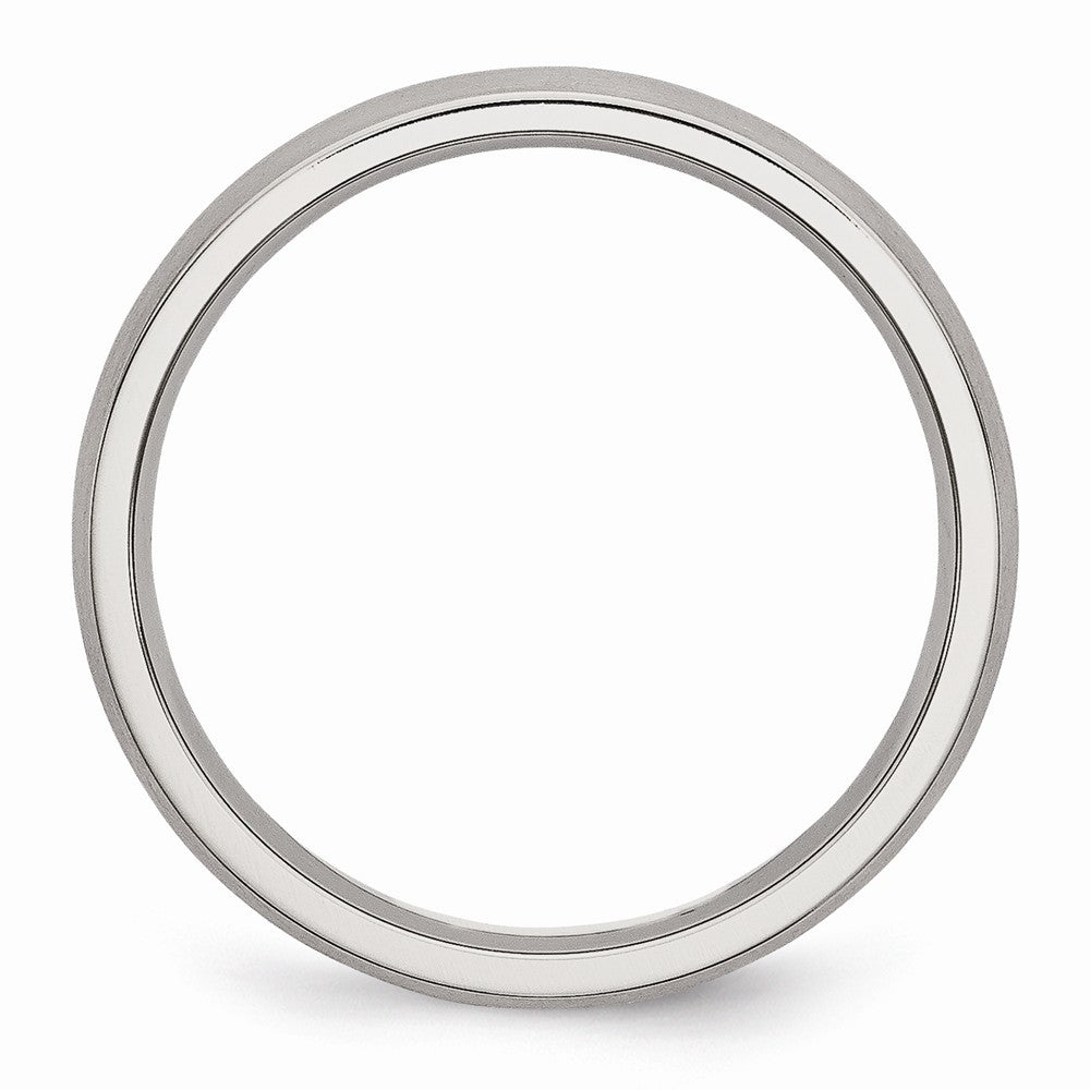Brushed Comfort-Fit Wedding Band in Stainless Steel, 4mm