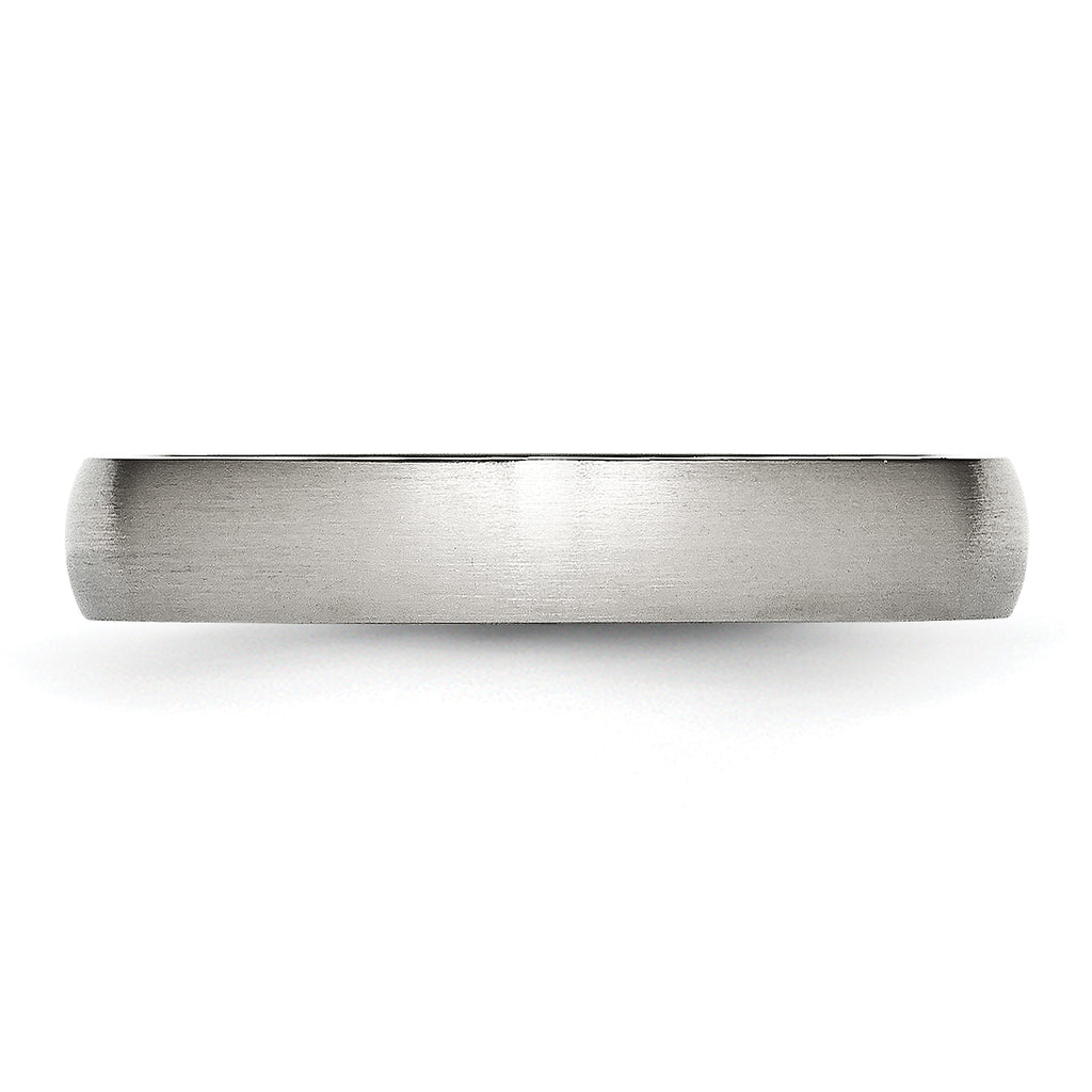 Brushed Comfort-Fit Wedding Band in Stainless Steel, 4mm