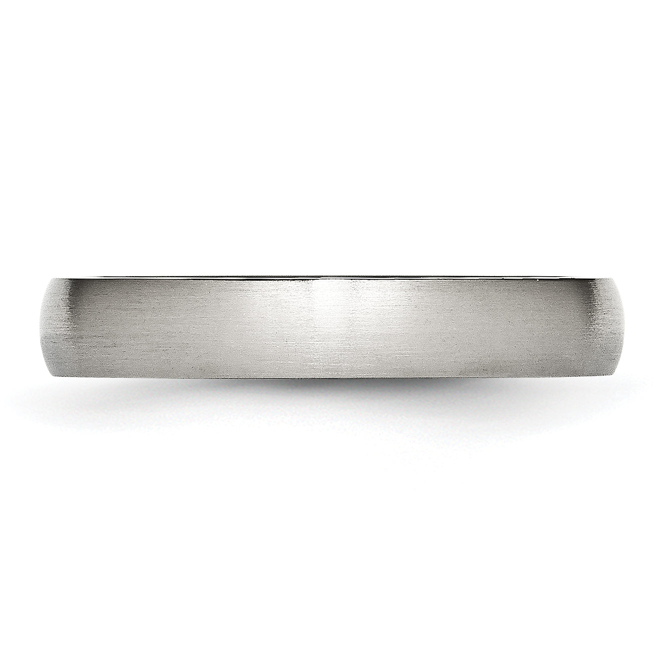 Brushed Comfort-Fit Wedding Band in Stainless Steel, 4mm