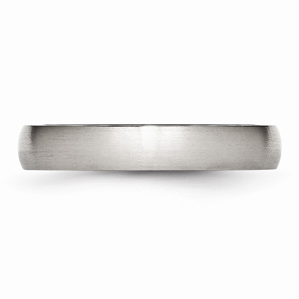 Brushed Comfort-Fit Wedding Band in Stainless Steel, 4mm