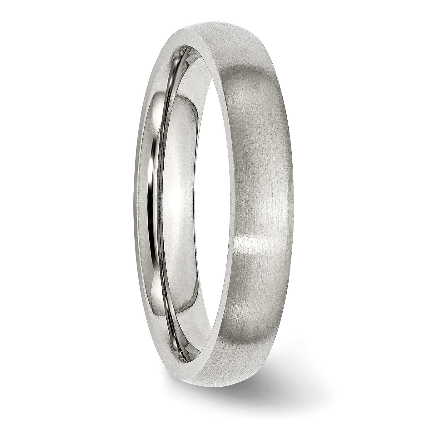 Brushed Comfort-Fit Wedding Band in Stainless Steel, 4mm
