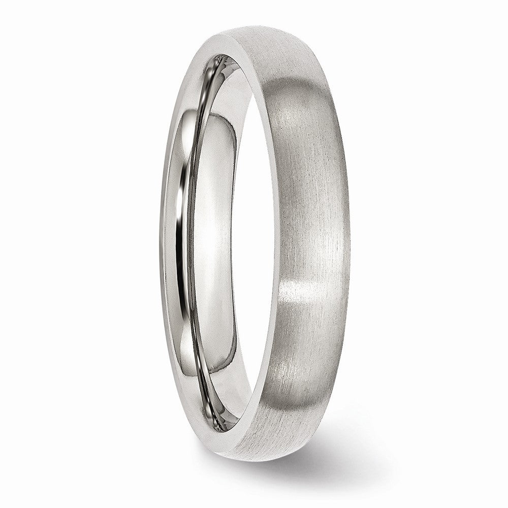 Brushed Comfort-Fit Wedding Band in Stainless Steel, 4mm