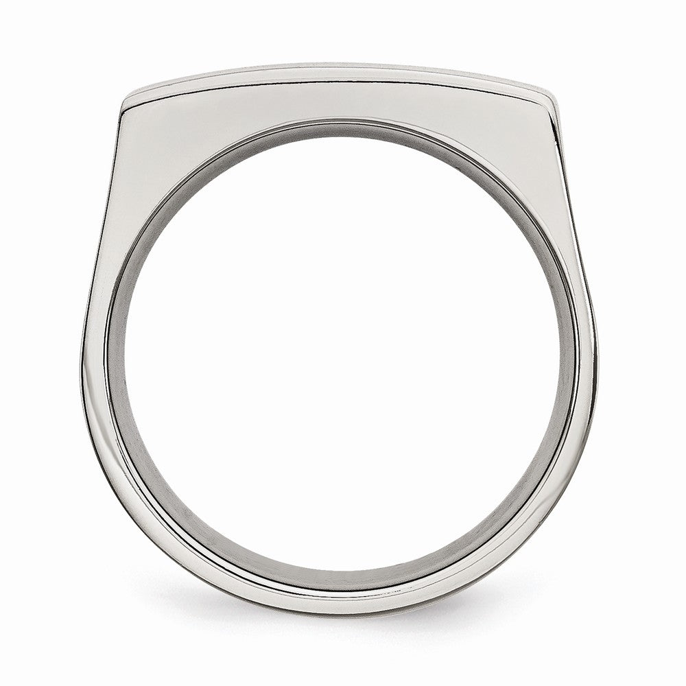 Sophia Jewelers Polished Stainless Steel 8mm Wedding Band Elegant Design Secondary image