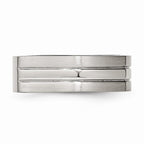 Sophia Jewelers Polished Stainless Steel 8mm Wedding Band Elegant Design
