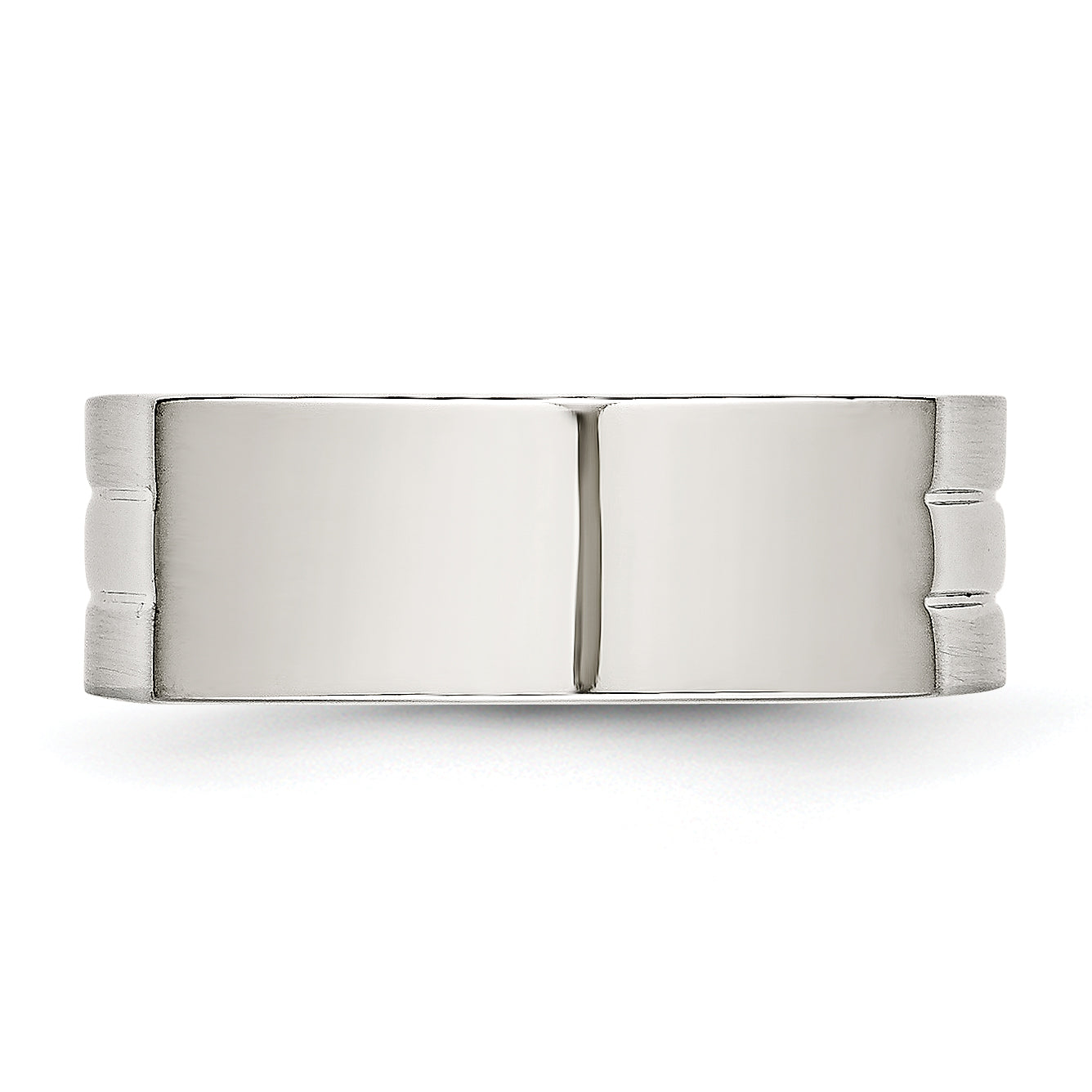 Stainless Steel Brushed and Polished Signet Ring