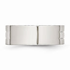 Sophia Jewelers Polished Stainless Steel 8mm Wedding Band Elegant Design