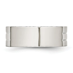 Stainless Steel Brushed and Polished Signet Ring