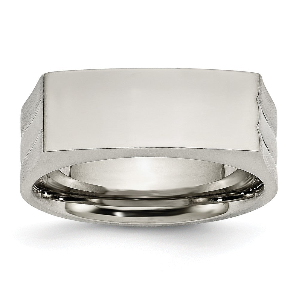 Sophia Jewelers Polished Stainless Steel 8mm Wedding Band Elegant Design