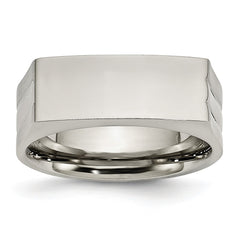 Sophia Jewelers Polished Stainless Steel 8mm Wedding Band Elegant Design