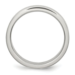 Stainless Steel 4mm Brushed & Polished Band