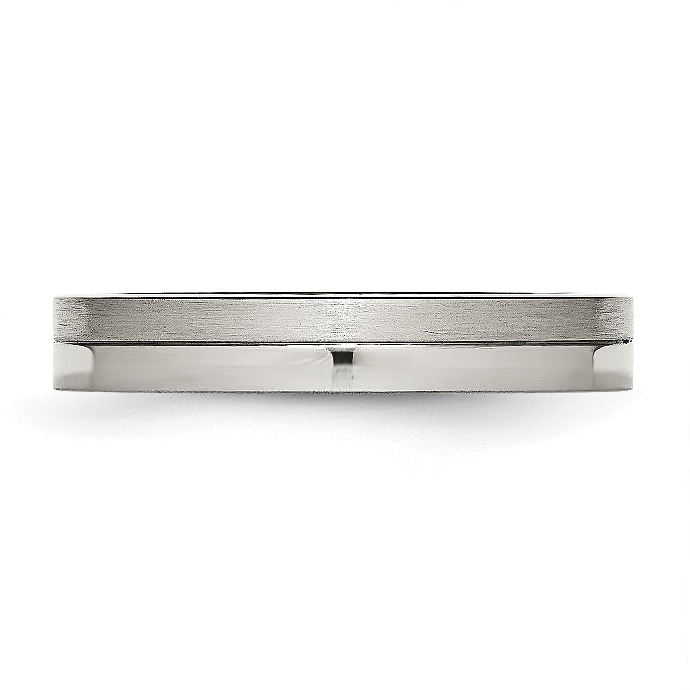 Stainless Steel 4mm Brushed & Polished Band