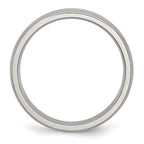 Brushed Half-Round Wedding Band in Stainless Steel, 5mm