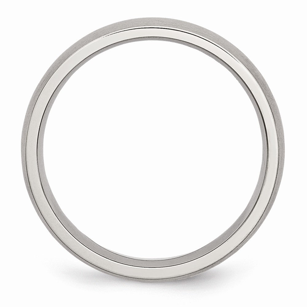 Brushed Comfort-Fit Wedding Band in Stainless Steel, 5mm Secondary image